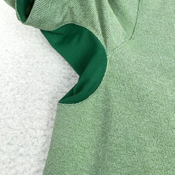 Outdoor Voices Polo Mens Large Green Short Sleeve Knit Performance Golf Shirt - Picture 3 of 8